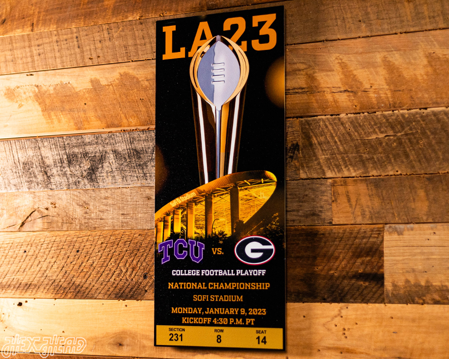 Georgia Bulldogs 2023 National Championship Ticket Stub Single Layer Metal Wall Art