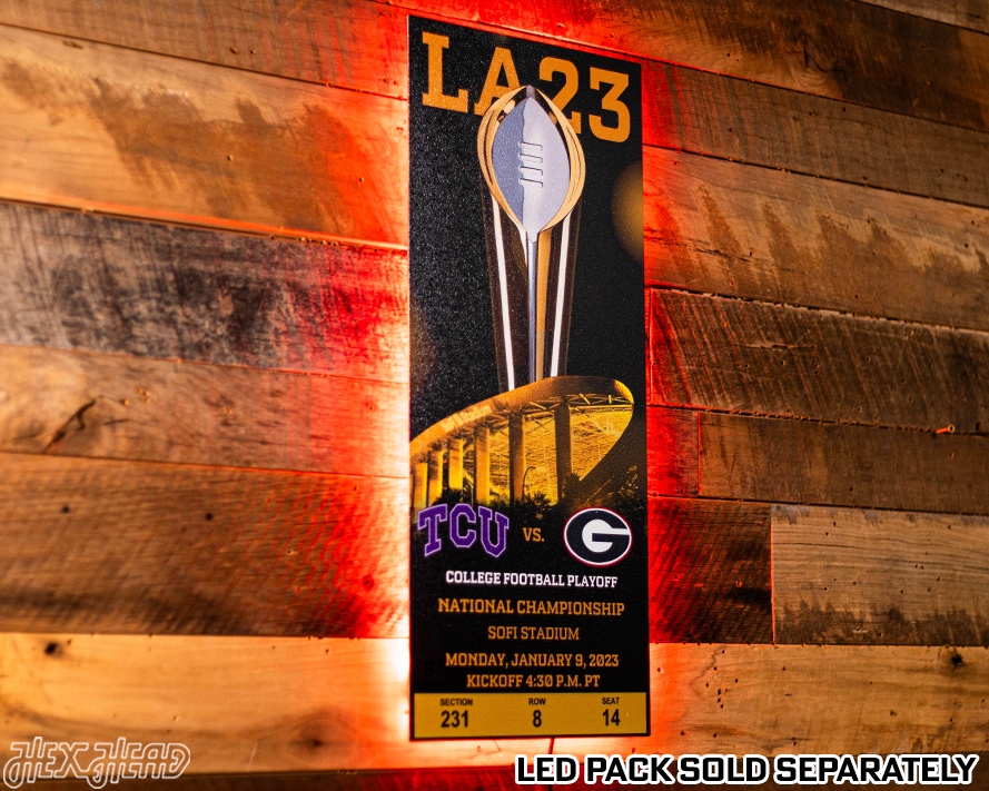 Georgia Bulldogs 2023 National Championship Ticket Stub Single Layer Metal Wall Art