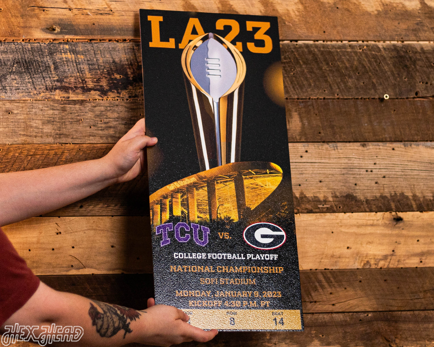 Georgia Bulldogs 2023 National Championship Ticket Stub Single Layer Metal Wall Art