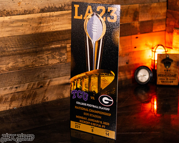 Georgia Bulldogs Personalized 2022 National Championship Ticket Stub Single Layer Metal Wall Art