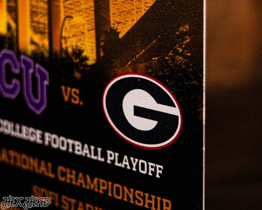 Georgia Bulldogs 2023 National Championship Ticket Stub Single Layer Metal Wall Art