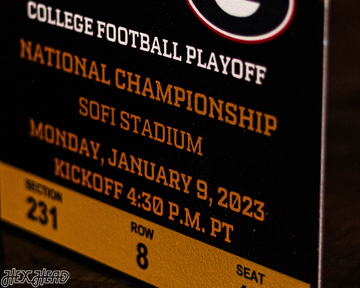 Georgia Bulldogs Personalized 2022 National Championship Ticket Stub Single Layer Metal Wall Art