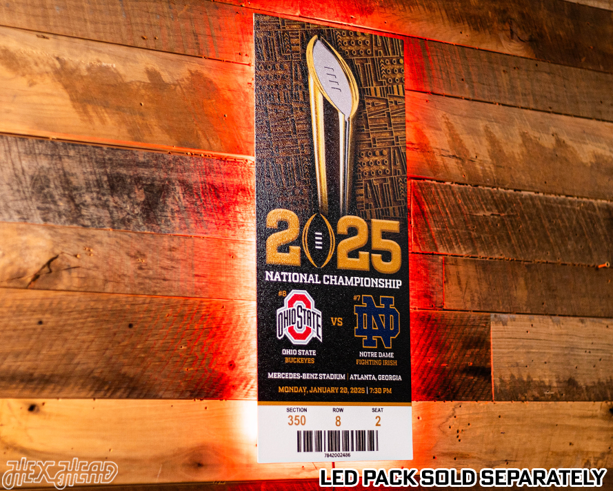 Ohio State Buckeyes 2025 National Championship Ticket Stub Single Layer Metal Wall Art
