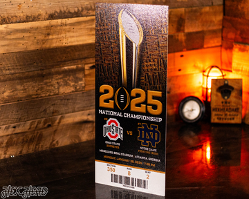 Ohio State Buckeyes Personalized 2024 National Championship Ticket Stub Single Layer Metal Wall Art