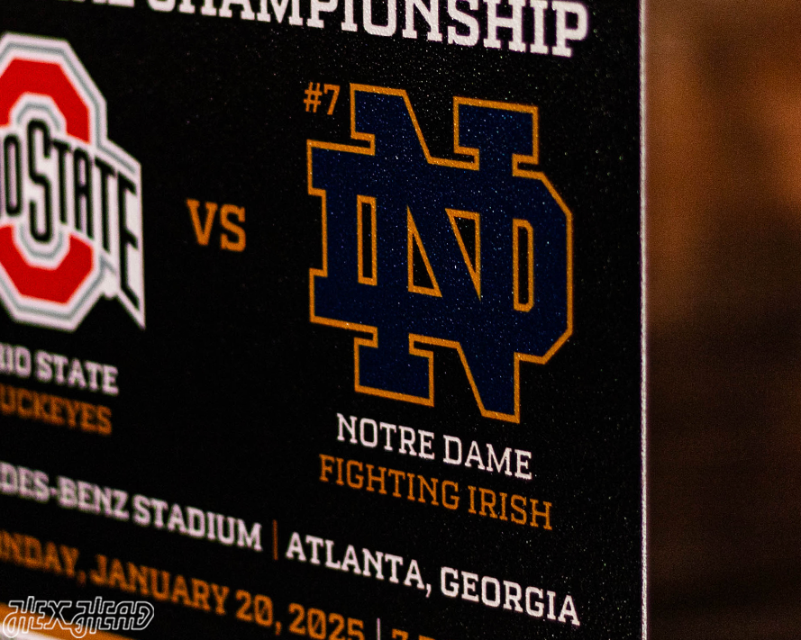 Ohio State Buckeyes Personalized 2024 National Championship Ticket Stub Single Layer Metal Wall Art