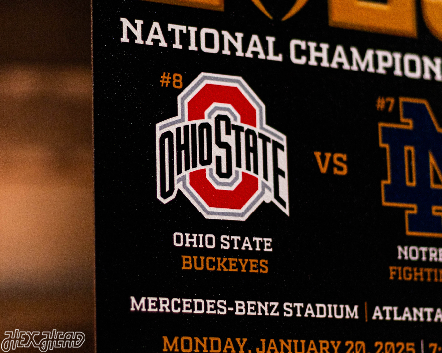 Ohio State Buckeyes 2025 National Championship Ticket Stub Single Layer Metal Wall Art