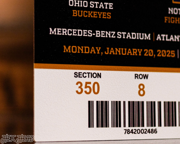 Ohio State Buckeyes Personalized 2024 National Championship Ticket Stub Single Layer Metal Wall Art