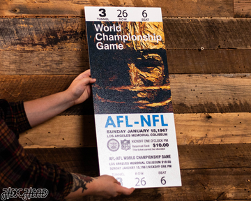 Green Bay Packers Super Bowl 1967 Ticket Stub Single Layer Metal Wall Art