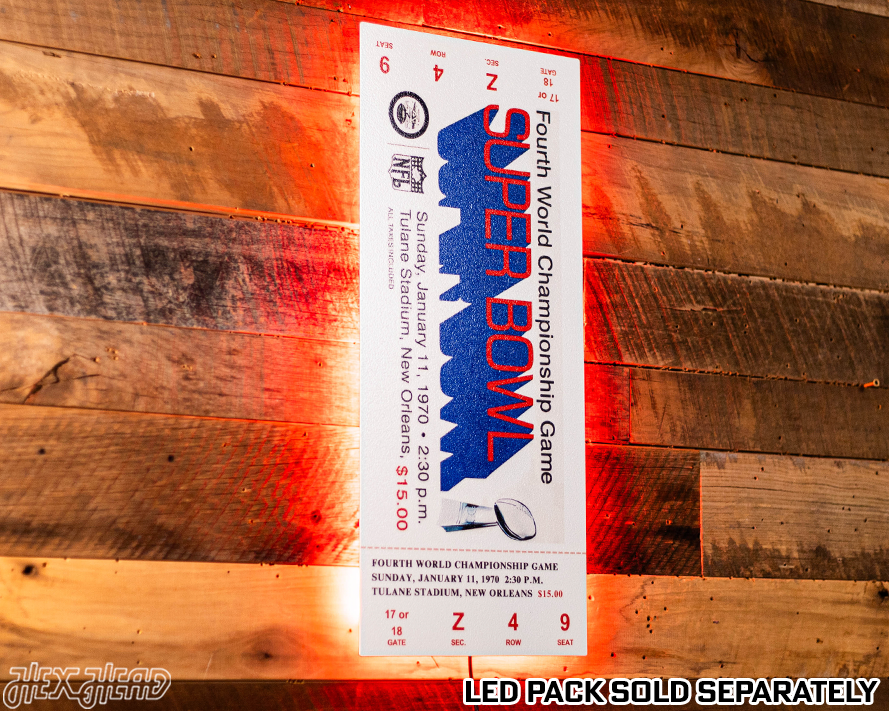 Kansas City Chiefs Super Bowl LV Ticket Stub Single Layer Metal Wall Art