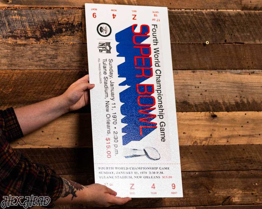 Kansas City Chiefs Super Bowl LV Ticket Stub Single Layer Metal Wall Art