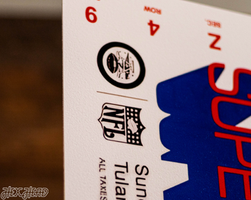 Kansas City Chiefs Super Bowl LV Ticket Stub Single Layer Metal Wall Art