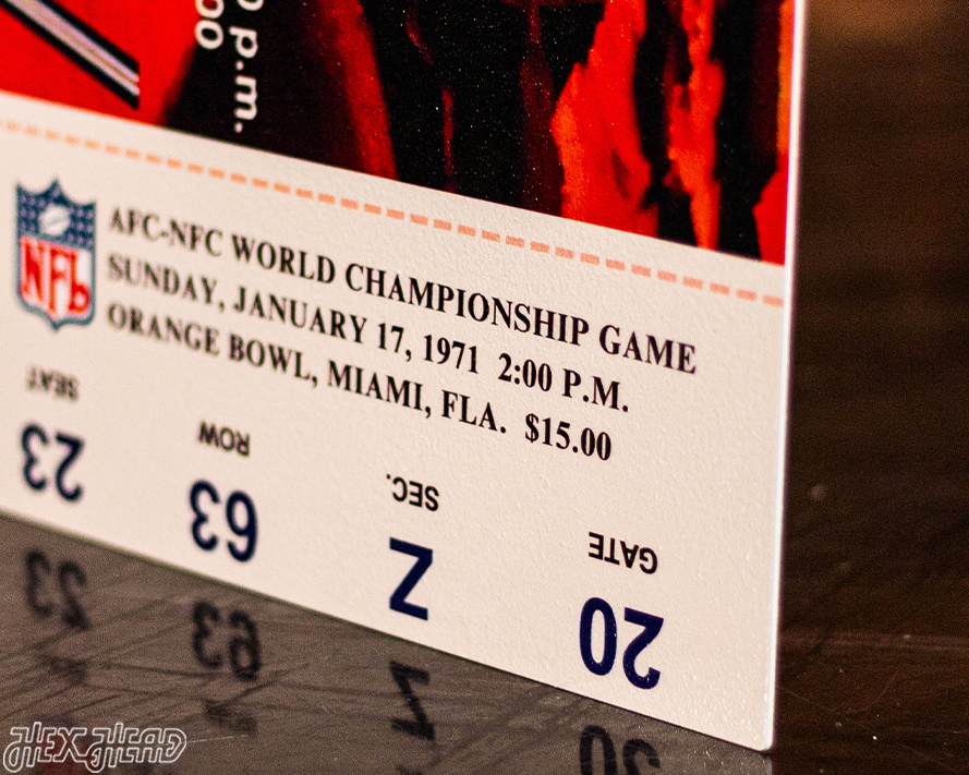 Baltimore Colts Super Bowl V Ticket Stub Single Layer Metal Wall Art