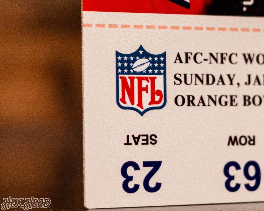 Baltimore Colts Personalized Super Bowl V Ticket Stub Single Layer Metal Wall Art