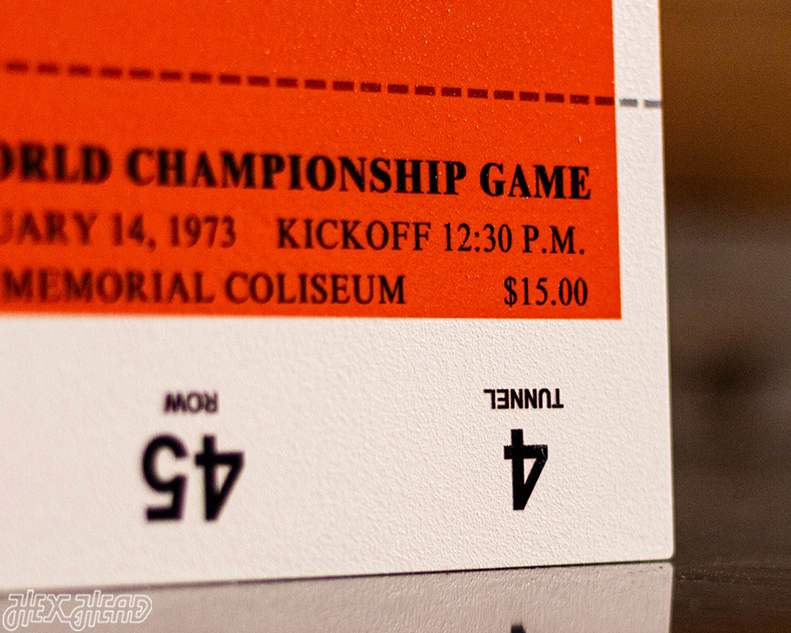 Miami Dolphins Super Bowl VII Ticket Stub Single Layer Metal Wall Art