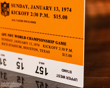 Miami Dolphins Personalized Super Bowl VIII Ticket Stub Single Layer Metal Wall Art