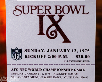 Pittsburgh Steelers Personalized Super Bowl IX Ticket Stub Single Layer Metal Wall Art