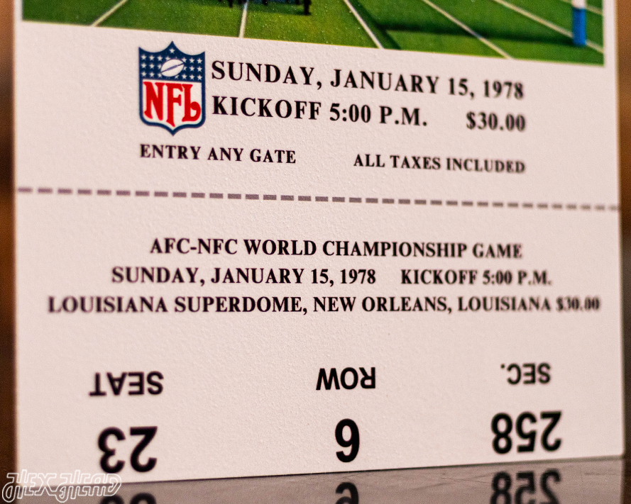 Dallas Cowboys Personalized Super Bowl XII Ticket Stub Single Layer Metal Wall Art
