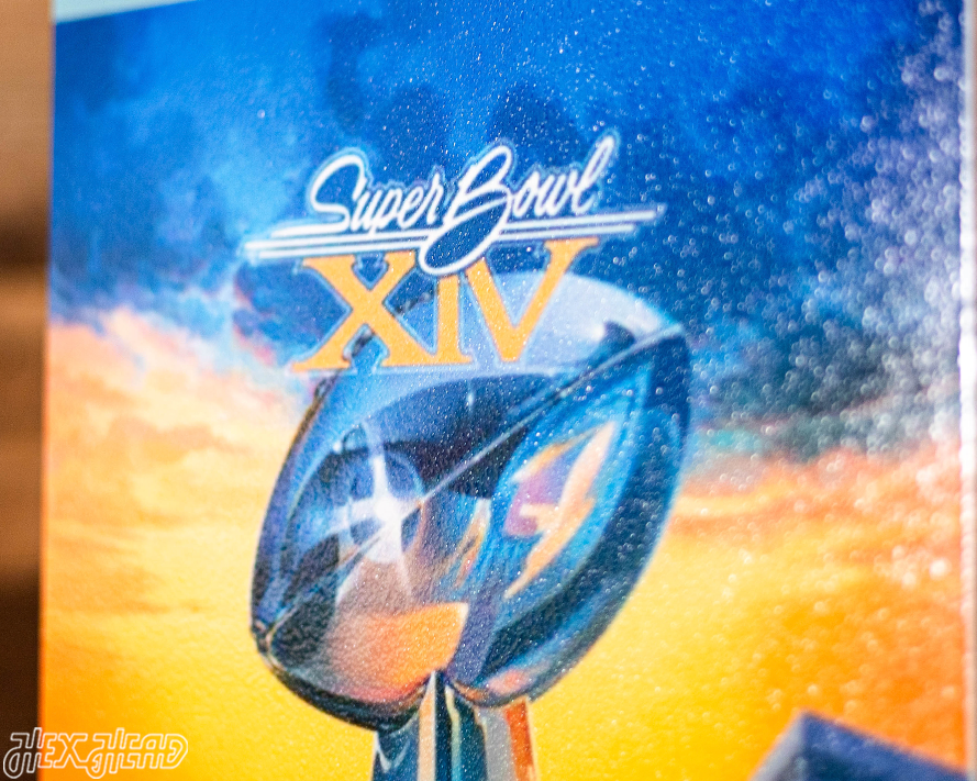 Pittsburgh Steelers Personalized Super Bowl XIV Ticket Stub Single Layer Metal Wall Art