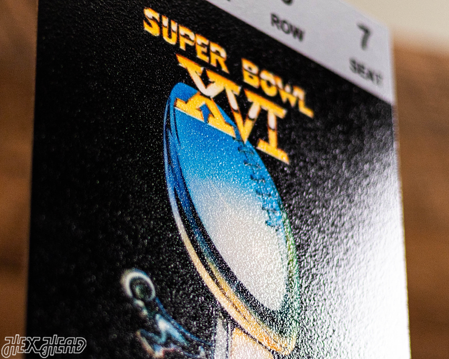 San Francisco 49ers Super Bowl XVI Ticket Stub Single Layer Metal Wall Art