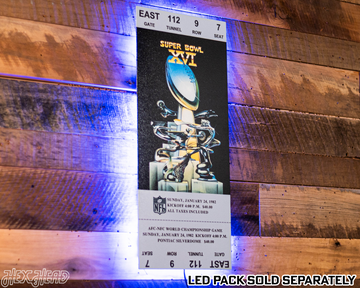 San Francisco 49ers Super Bowl XVI Ticket Stub Single Layer Metal Wall Art