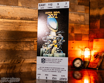 San Francisco 49ers Super Bowl XVI Ticket Stub Single Layer Metal Wall Art