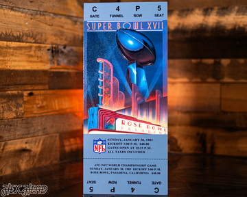 Washington Commanders Personalized Super Bowl XVII Ticket Stub Single Layer Metal Wall Art