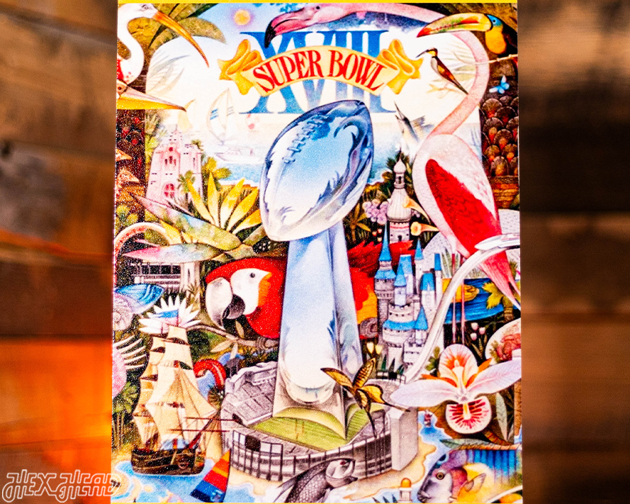 Las Vegas Raiders Super Bowl XVIII Ticket Stub Single Layer Metal Wall Art