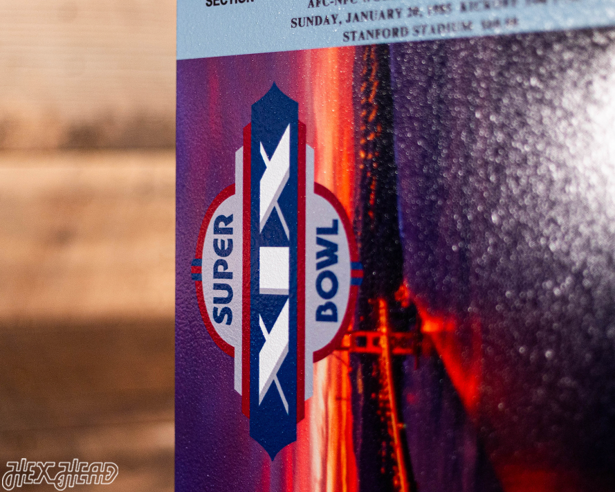 San Francisco 49ers Super Bowl XIX Ticket Stub Single Layer Metal Wall Art