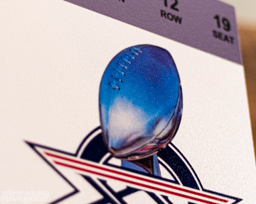 Chicago Bears Super Bowl XX Ticket Stub Single Layer Metal Wall Art