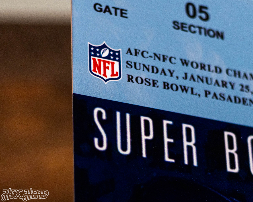 New York Giants Personalized Super Bowl XXI Ticket Stub Single Layer Metal Wall Art