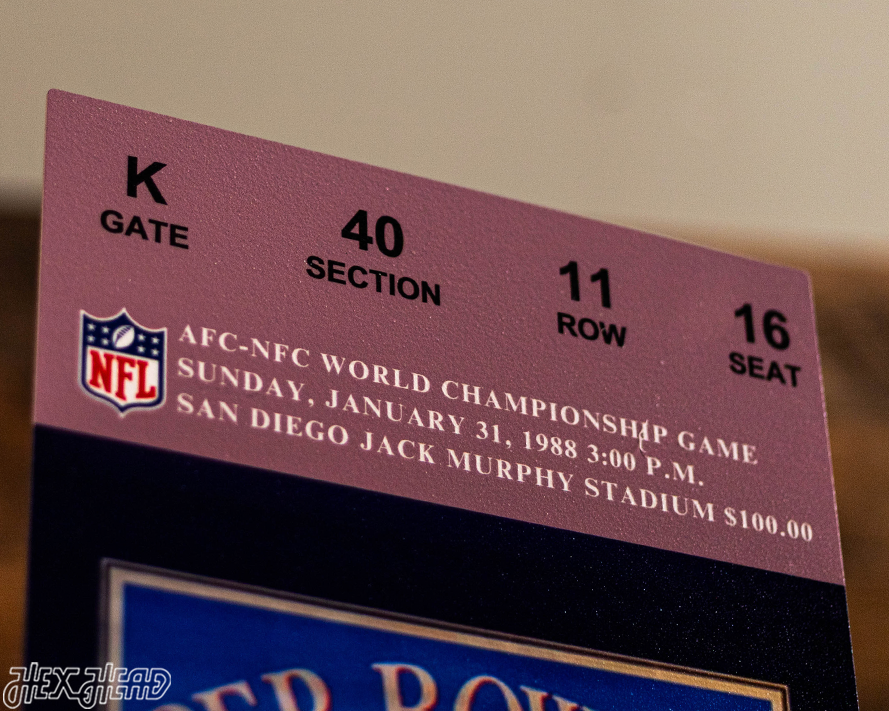 Washington Commanders Personalized Super Bowl XXII Ticket Stub Single Layer Metal Wall Art