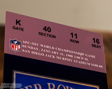 Washington Commanders Personalized Super Bowl XXII Ticket Stub Single Layer Metal Wall Art