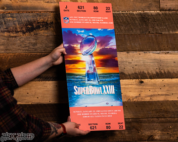 San Francisco 49ers Super Bowl XXIII Ticket Stub Single Layer Metal Wall Art