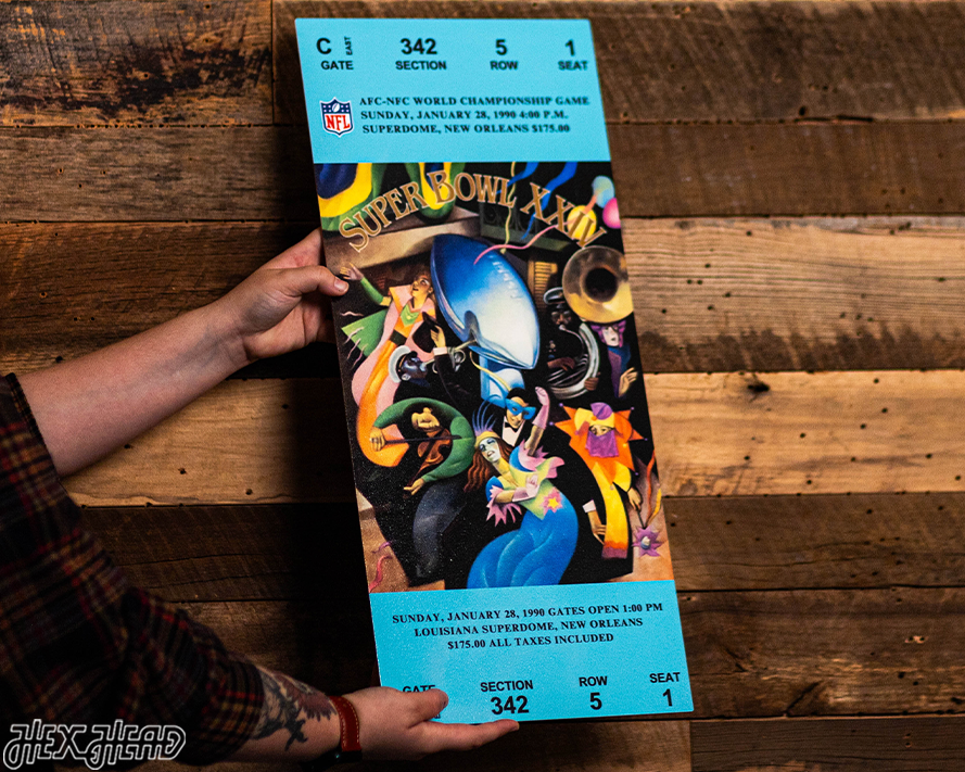 San Francisco 49ers Super Bowl XXIV Ticket Stub Single Layer Metal Wall Art