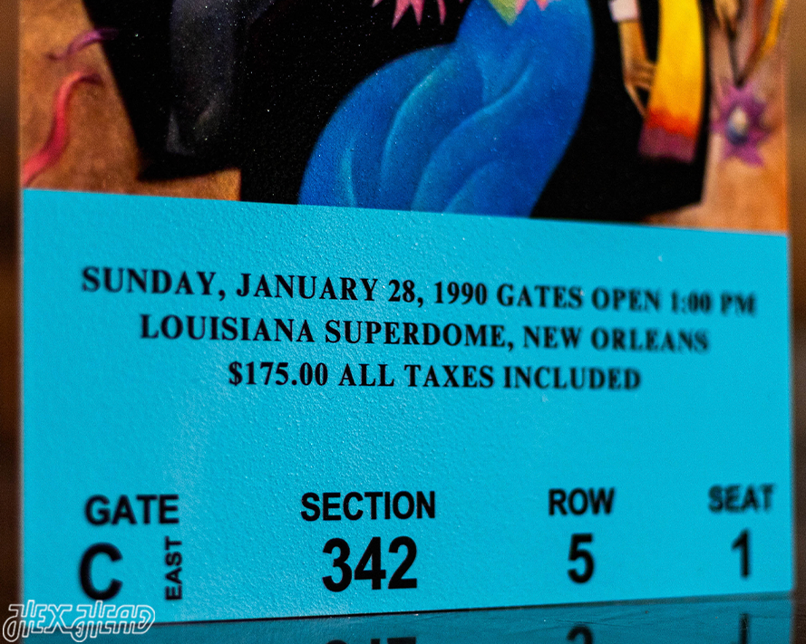 San Francisco 49ers Super Bowl XXIV Ticket Stub Single Layer Metal Wall Art