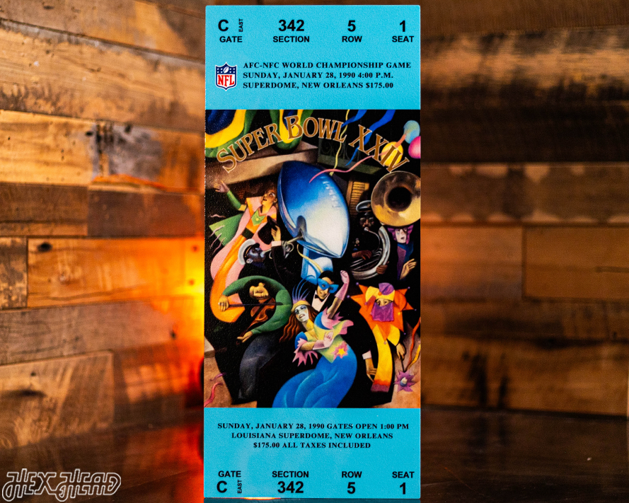 San Francisco 49ers Super Bowl XXIV Ticket Stub Single Layer Metal Wall Art