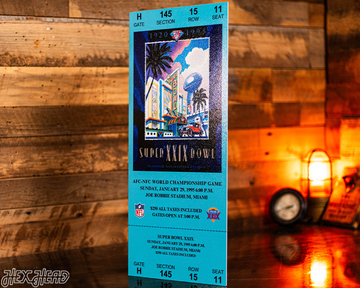 San Francisco 49ers Super Bowl XXIX Ticket Stub Single Layer Metal Wall Art