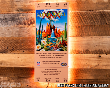 Dallas Cowboys Super Bowl XXX Ticket Stub Single Layer Metal Wall Art