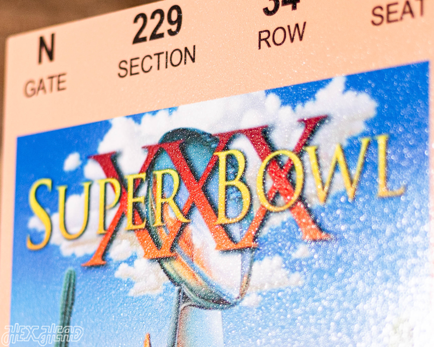 Dallas Cowboys Super Bowl XXX Ticket Stub Single Layer Metal Wall Art