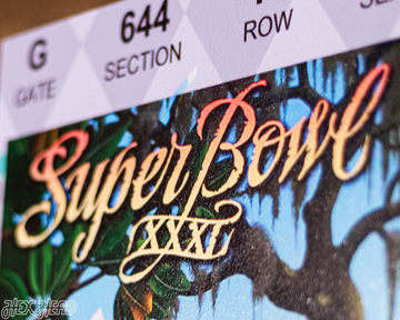 Green Bay Packers Super Bowl XXXI Ticket Stub Single Layer Metal Wall Art