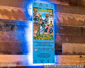 Denver Broncos Super Bowl XXXII Ticket Stub Single Layer Metal Wall Art