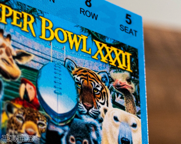 Denver Broncos Super Bowl XXXII Ticket Stub Single Layer Metal Wall Art