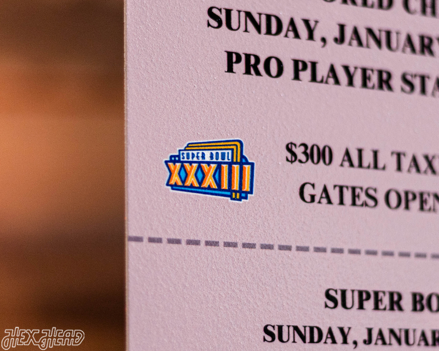 Denver Broncos Super Bowl XXXIII Ticket Stub Single Layer Metal Wall Art