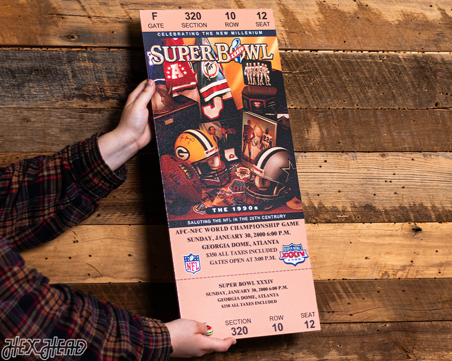 Los Angeles Rams Super Bowl XXXIV Ticket Stub Single Layer Metal Wall Art