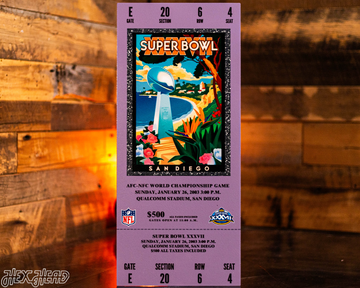 Tampa Bay Buccaneers Super Bowl XXXVII Ticket Stub Single Layer Metal Wall Art