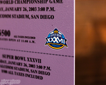 Tampa Bay Buccaneers Super Bowl XXXVII Ticket Stub Single Layer Metal Wall Art