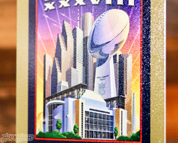 New England Patriots Super Bowl XXXVIII Ticket Stub Single Layer Metal Wall Art