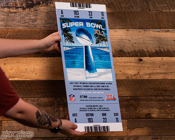 Indianapolis Colts Personalized Super Bowl XLI Ticket Stub Single Layer Metal Wall Art