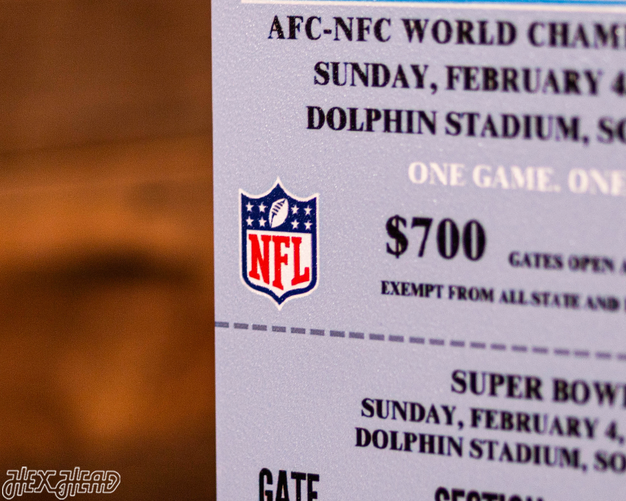 Indianapolis Colts Super Bowl XLI Ticket Stub Single Layer Metal Wall Art