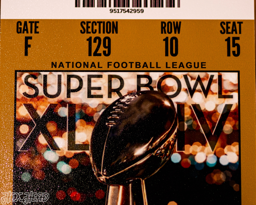 New Orleans Saints Super Bowl XLIV Ticket Stub Single Layer Metal Wall Art